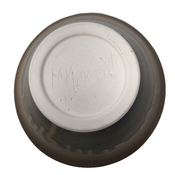 VTG Studio Art Pottery Ceramic Nesting Bowls Brown Drip Glaze Artist Signed Set - Picture 7 of 16